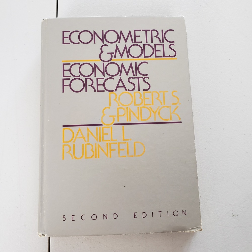 Econometric Models and Economic Forecasts 2nd Ed Pindyck Rubinfeld Hardcover